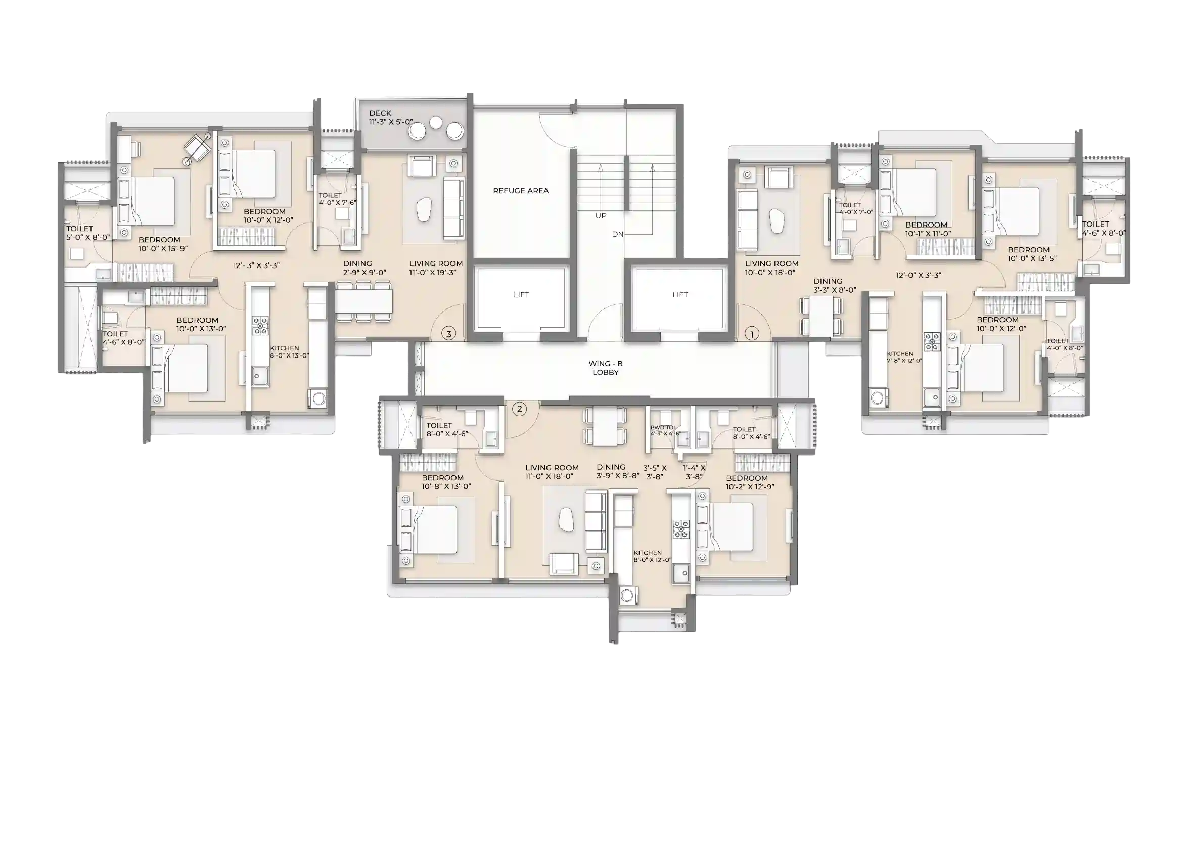 4 BHK Floor Plan